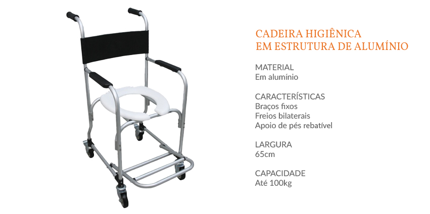 cadeira higienica aluminio