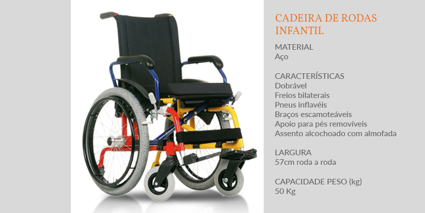 Cadeiras de rodas infantil