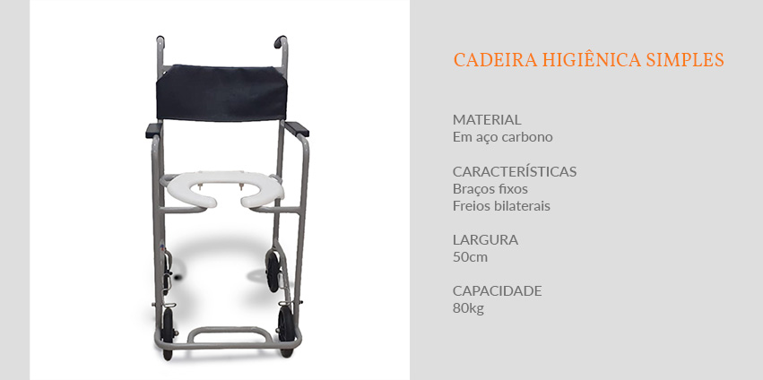 cadeira de rodas higiênica simples